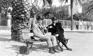 Poss: Two men outside Hotel Grey D'Albion, Cannes