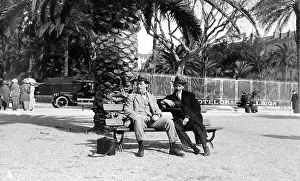 Poss: Two men outside Hotel Grey D'Albion, Cannes