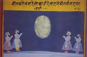 Hindoo: Men paying homage to the Sun