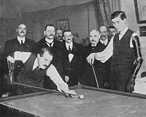 Men Playing Billiards with Artificial limbs