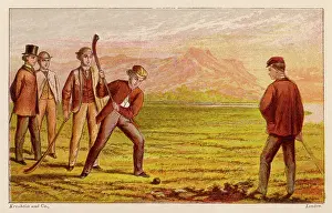 Golfball: Men playing golf