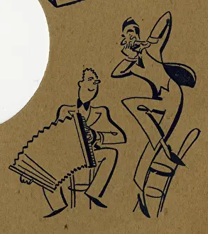 Sleeve: Two men playing harmonica and accordion