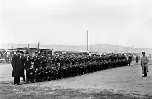 Volley: Men at a pramilitary exercise, 1914