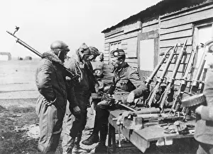 Scot: Men of the RFC loading Lewis guns, WW1