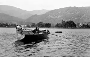 Nelstrop: Two men in rowing boat, Coniston