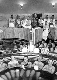 Treatments: Men during a spa treatment, 1936