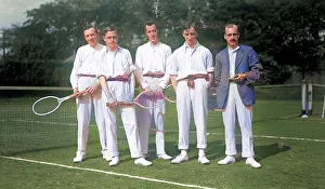 The Battersby Collection: Five men in tennis whites