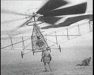 Contraptions: Men Testing Early Helicopter Style Contraptions