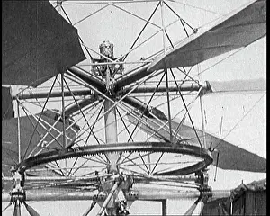 Contraptions: Men Testing Early Helicopter Style Contraptions