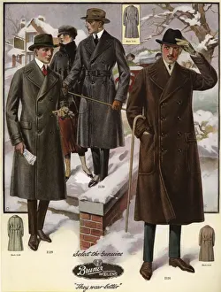 Woolens: Men in Ulster coats from the 1920s
