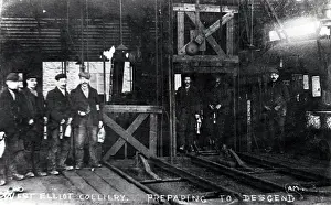 Colliery: Men at West Pit, Elliot Colliery, New Tredegar, South Wales