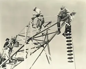 Lineman: Men working on power lines