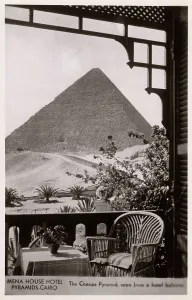 Mena: Mena House Hotel, Cairo, Egypt - View of Cheops Pyramid