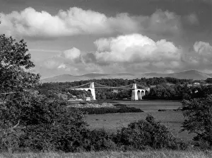 Carnarvonshire: MENAI SUSPENSION BRIDGE