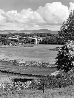 Carnarvonshire: MENAI SUSPENSION BRIDGE