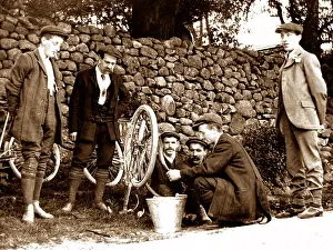 Puncture: Mending a puncture, early cycling