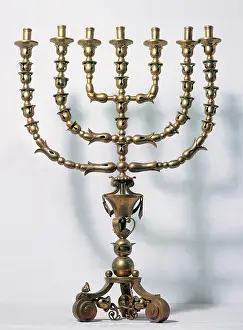 Toledo: Menorah. Sephardic Museum. Toledo. Spain