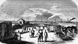 Sailboats: Men's beach on Norderney, 1847