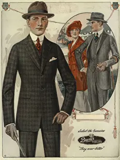 Woolens: Men's conservative single-breasted suits from the 1920s