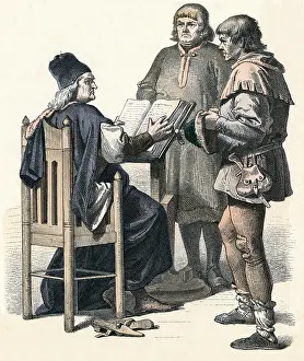 Tabs: Men's Costume of 15th century