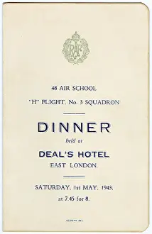 Deals: Menu for 48 Air School dinner
