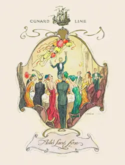 Syne: Menu cover for RMS Samaria, Cunard Line