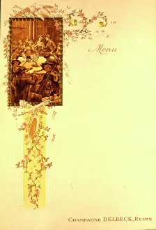 Entertaining: Menu design advertising Delbeck Champagne