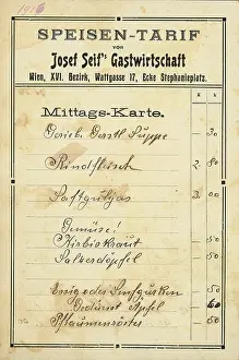 Menus: Menu of the Hygienic-Vegetarian Restaurant