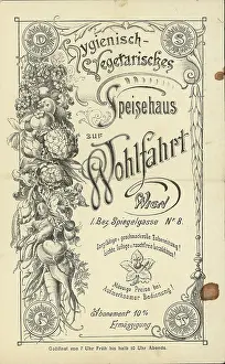 Menus: Menu of the Hygienic-Vegetarian Restaurant