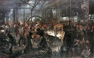 Economies: MENZEL, Adolf von (1815-1905). The Foundry. 1875