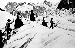 Glace: Mer de Glace, Chamonix, Victorian period