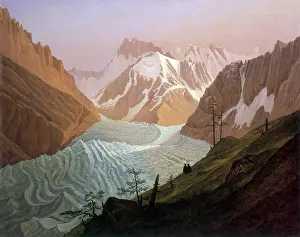 Glace: The Mer de Glace near Chamonix