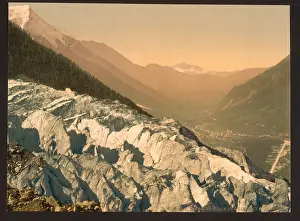 Chapeau: The Mer de Glace, and the Valley of Chamonix as seen from th