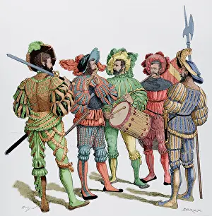 Halberd: Mercenary soldiers. Landsknechte