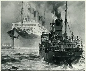 Brambles: Merchant Steamer & Passenger Liner in the Brambles Channel