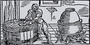 Placing: Mercury. Extracting mercury from ore by placing
