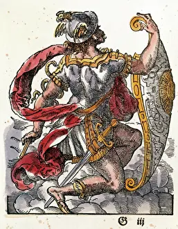 Mythologic: Mercury, with winged helmet and caduceus