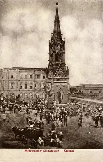 Sindh: Mereweather Clocktower, Karachi, British India