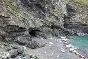 Merlins: Merlin's Cave, Tintagel Castle, Tintagel, Cornwall, England