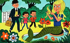 Combing: Mermaid in the park