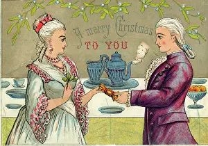 Cracker: Merry Christmas - couple pulling a Christmas Cracker