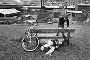 Tumble: Merthyr Tydfil boys playing