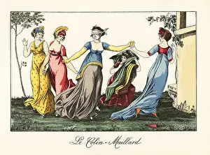 Merveilleuses: Merveilleuses playing the game of blind man's buff