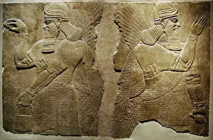 Genius: Mesopotamian art. Neo-Assyrian. Relief panels depicting two