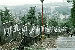 Message - slogan - grafitti - protest - Prague