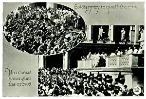 Riot: Messalina, Narcisus harrangues crowd, Quelling Riot