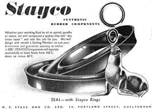 Stace: M.E.Stace & Co. Stayco Synthetic Rubber Components