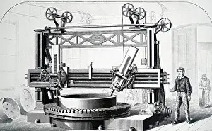 Boring: Metal boring machine by W.B. Bement & Son, Philadelphia, USA