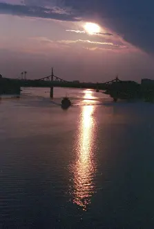 Tver: Metal Bridge across the Volga in Tver, 1990