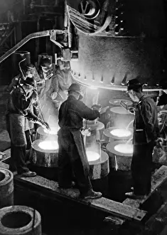Poured: Metal foundry in Germany, 1943
